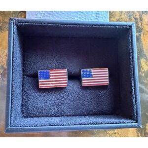 Ravi Ratan Cufflinks Inc American Flag Enamel Mens Cufflinks Boxed PD-US3-SL